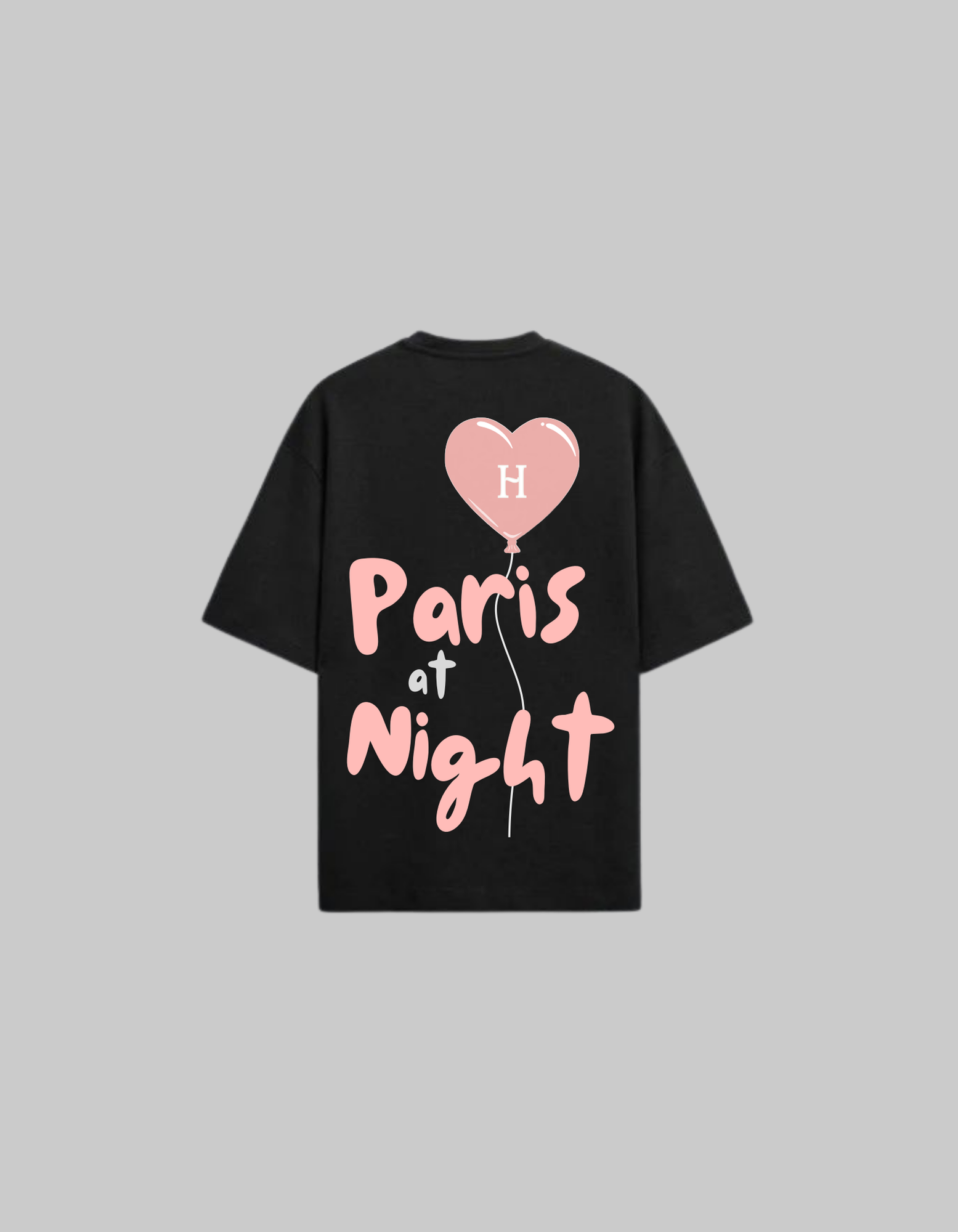 T-Shirt Femme Paris at Night Rose Pastel – Le Voyage Nocturne