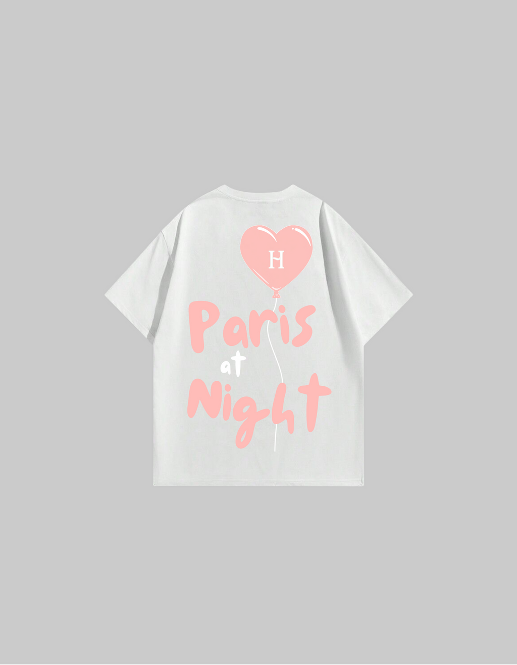T-Shirt Femme Paris at Night Rose Pastel – Le Voyage Nocturne