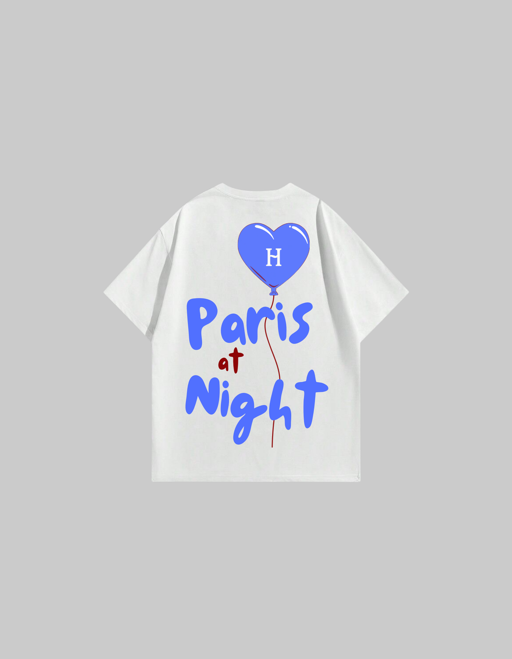 T-Shirt Paris at Night Bleu – Le Voyage Nocturne